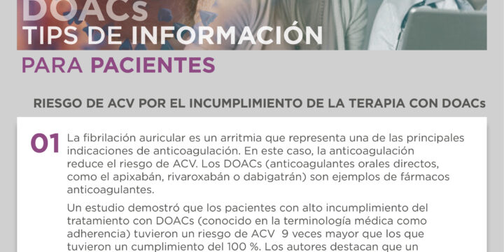DOACs Tips de Información para Pacientes.