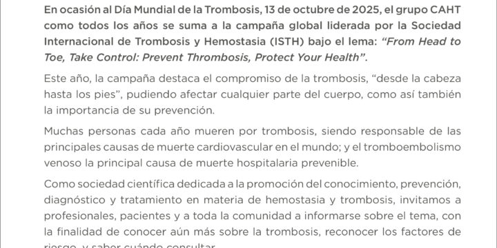 Día Mundial de la Trombosis