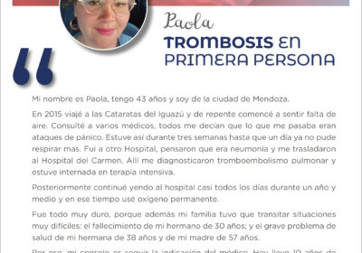 Trombosis en Primera Persona