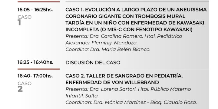 1er Taller 2026: Taller de casos clínicos sobre Hemostasia en pediatría